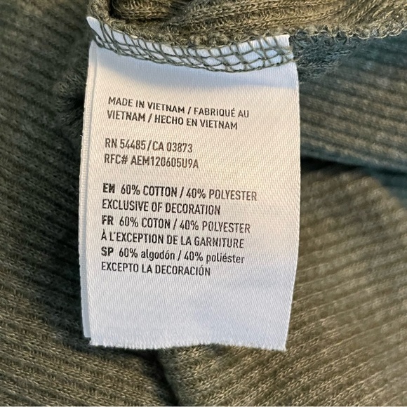 American Eagle Soft & Sexy Waffle V-Neck Long Sleeve Button Down Shirt w/ Lace - Picture 7 of 8